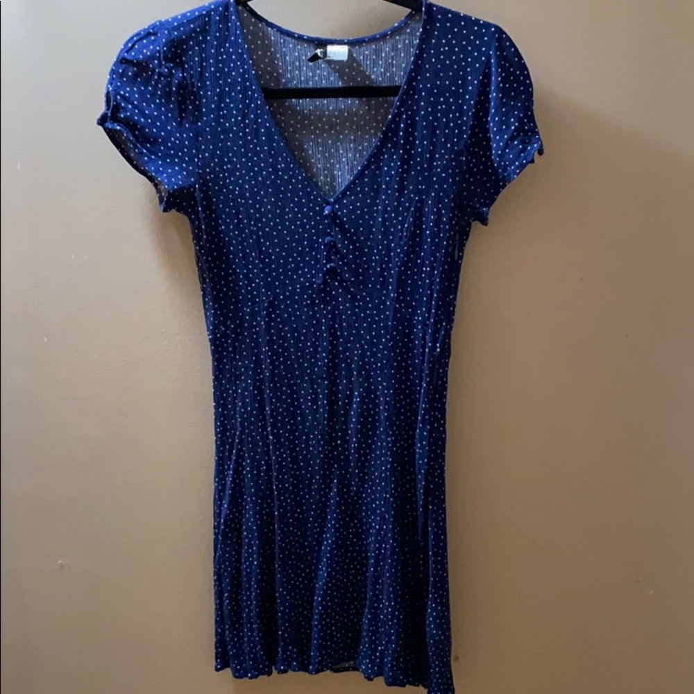 H&M Blue Polka Dot Dress